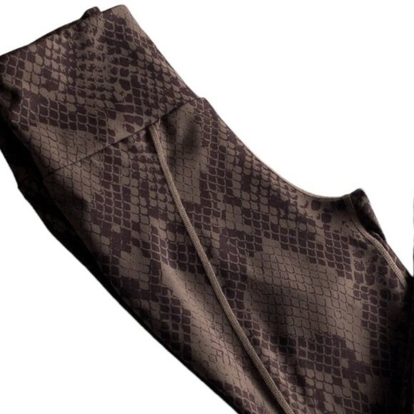 Guess Snake Print Brown Tights Active Leggings Spandex Womens Size Small - Picture 6 of 8